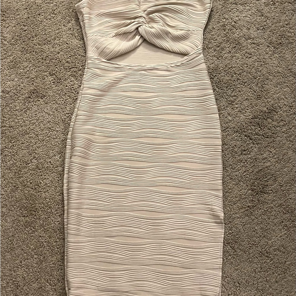 Elegant Cream Bodycon Dress
